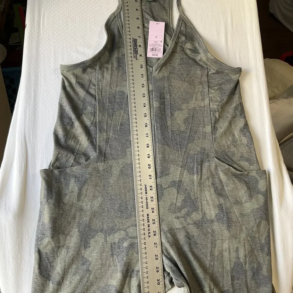 Wild Fable Women Jumpsuit S Olive Camouflage Sleeveless 20